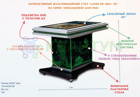 Интерактивный мультимедийный сенсорный стол «Laser NFI edu 32»